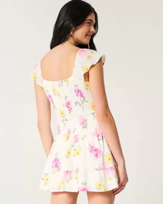 Rochie Skort cu maneca fluturata Rochie Skort cu maneca fluturata