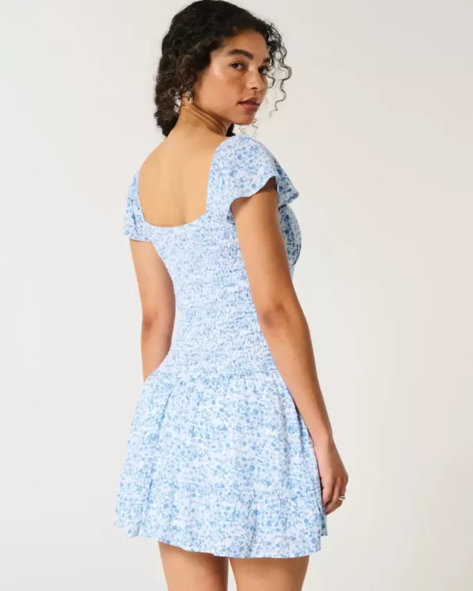 Rochie Skort cu maneca fluturata Rochie Skort cu maneca fluturata