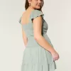 Rochie Skort cu maneca fluturata Rochie Skort cu maneca fluturata
