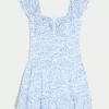 Rochie Skort cu maneca fluturata Rochie Skort cu maneca fluturata