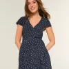 Rochie Wrap cu maneca scurta Rochie Wrap cu maneca scurta