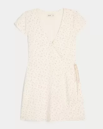 Rochie Wrap cu maneca scurta Rochie Wrap cu maneca scurta