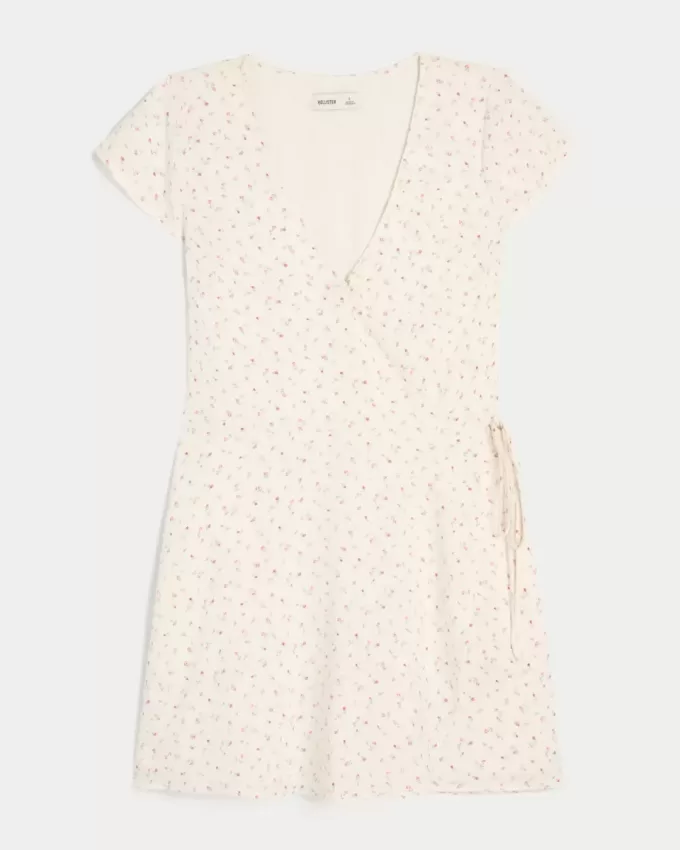 Rochie Wrap cu maneca scurta Rochie Wrap cu maneca scurta
