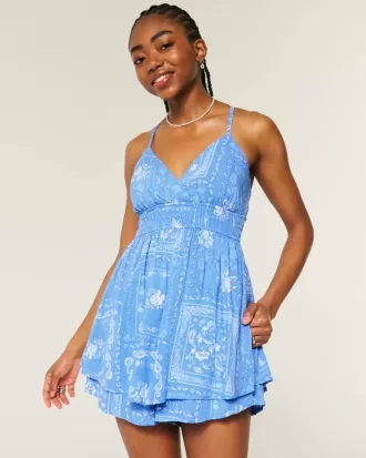 Salopetă Babydoll cu spatele deschis Salopetă Babydoll cu spatele deschis