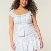 Short mini cu etaje cu smock Short mini cu etaje cu smock