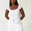 Short mini cu etaje cu smock Short mini cu etaje cu smock