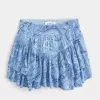 Short mini cu etaje cu tiv asimetric Short mini cu etaje cu tiv asimetric