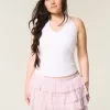 Short mini cu etaje din dantelă și șifon Short mini cu etaje din dantelă și șifon