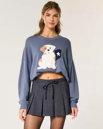 Short mini cu pliuri cu talie mijlocie