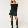 Short mini cu pliuri cu talie mijlocie Short mini cu pliuri cu talie mijlocie