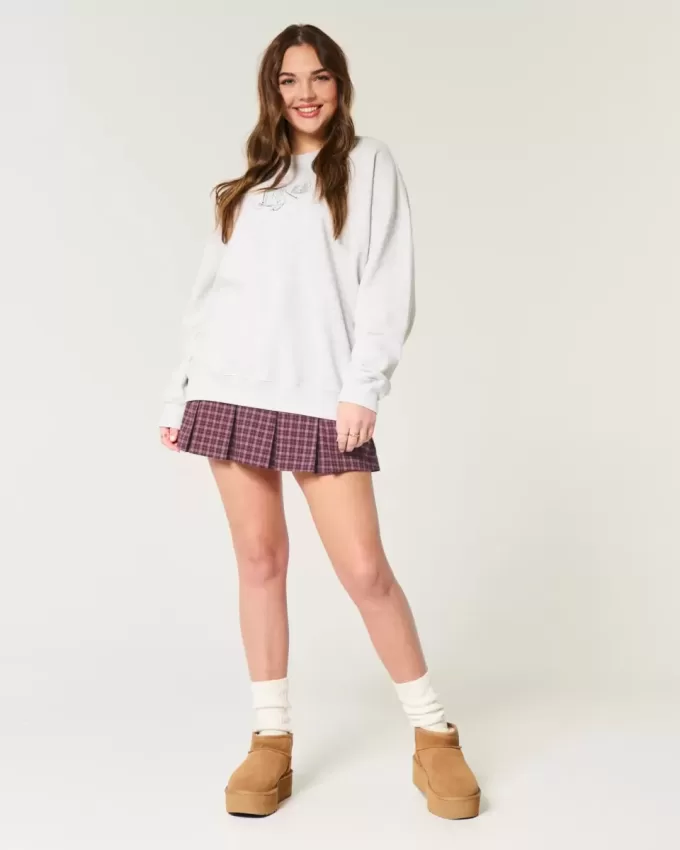 Short mini cu pliuri cu talie mijlocie Short mini cu pliuri cu talie mijlocie