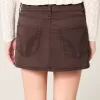 Short mini cu talie joasă din twill Short mini cu talie joasă din twill