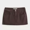 Short mini cu talie joasă din twill Short mini cu talie joasă din twill