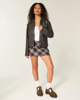 Short mini cu talie înaltă