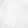 Short mini din denim alb cu talie joasă Short mini din denim alb cu talie joasă