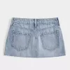 Short mini din denim brodat cu stea cu talie joasa Short mini din denim brodat cu stea cu talie joasa