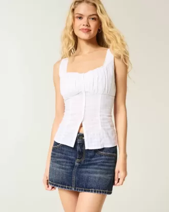 Short mini din denim cu talie joasă