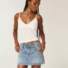 Short mini din denim cu talie joasă Short mini din denim cu talie joasă