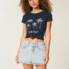 Short mini din denim cu talie joasă Short mini din denim cu talie joasă