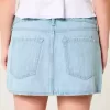 Short mini din denim cu talie joasă Short mini din denim cu talie joasă