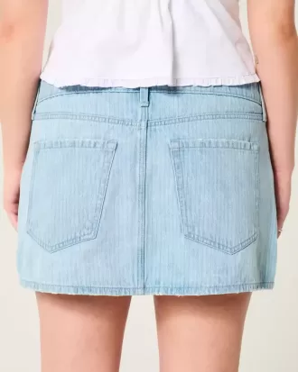 Short mini din denim cu talie joasă