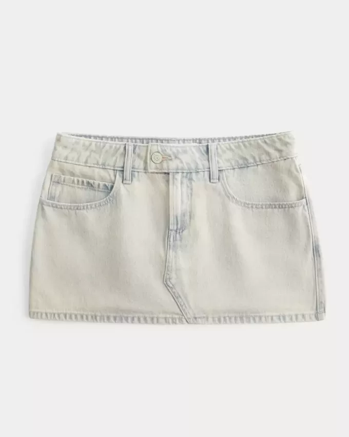 Short mini din denim cu talie joasă Short mini din denim cu talie joasă