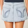 Short mini din denim cu talie joasă Short mini din denim cu talie joasă