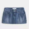Short mini din denim cu talie joasă Short mini din denim cu talie joasă