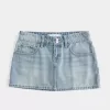 Short mini din denim cu talie joasă Short mini din denim cu talie joasă