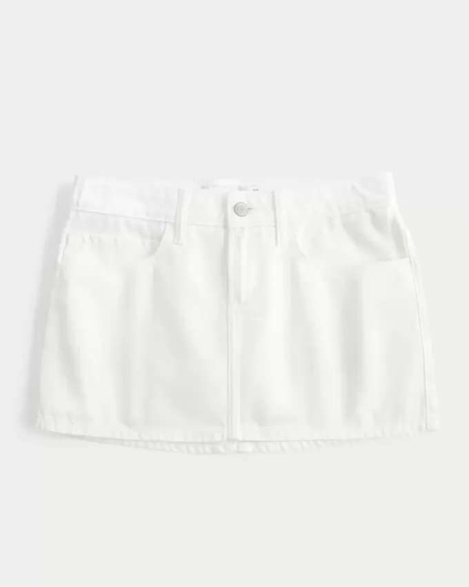 Short mini din denim cu talie joasă Short mini din denim cu talie joasă