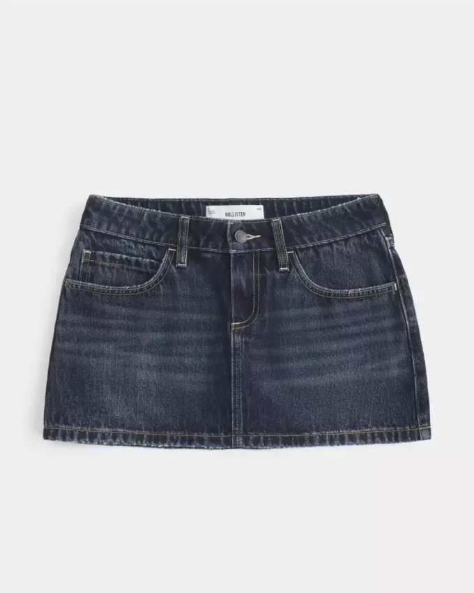 Short mini din denim cu talie joasă Short mini din denim cu talie joasă