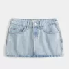 Short mini din denim cu talie joasă Short mini din denim cu talie joasă