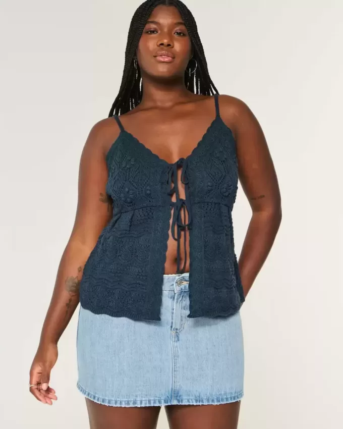 Short mini din denim cu talie joasă, cu spalare medie Short mini din denim cu talie joasă, cu spalare medie