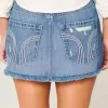 Short mini din denim cu talie joasă ruptă Short mini din denim cu talie joasă ruptă