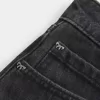 Short mini din denim negru spalat cu talie joasa Short mini din denim negru spalat cu talie joasa