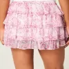 Short mini din șifon cu etaje Short mini din șifon cu etaje
