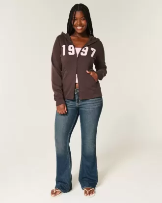 Slim 1997 Graphic Zip-Up Hoodie