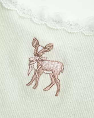 Tanc cu dantelă Deer Graphic