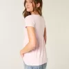 Top Babydoll cu mâneci scurte și cu dantelă Top Babydoll cu mâneci scurte și cu dantelă