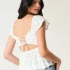 Top Babydoll cu mâneci ușoare
