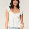 Top Babydoll cu mâneci ușoare