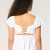 Top Babydoll cu mâneci ușoare