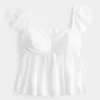 Top Babydoll cu mâneci ușoare