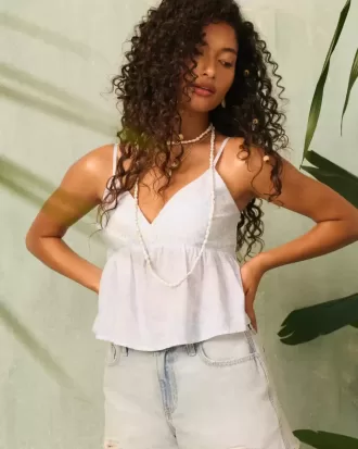 Top Babydoll cu model Paisley ușor