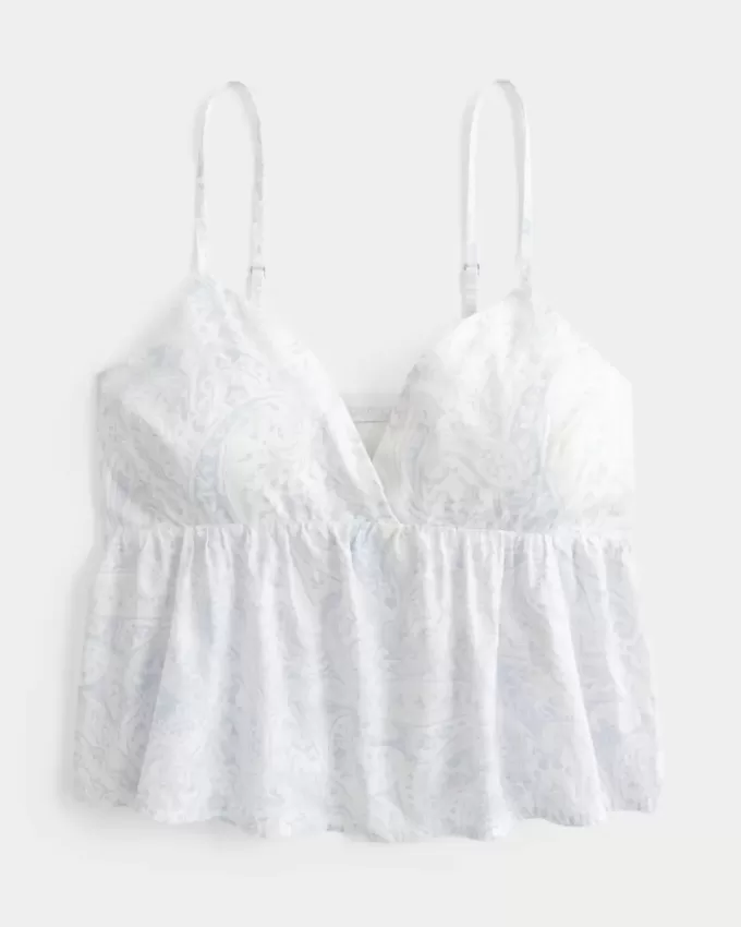 Top Babydoll cu model Paisley ușor