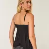 Top Babydoll cu împânzire ușor Top Babydoll cu împânzire ușor