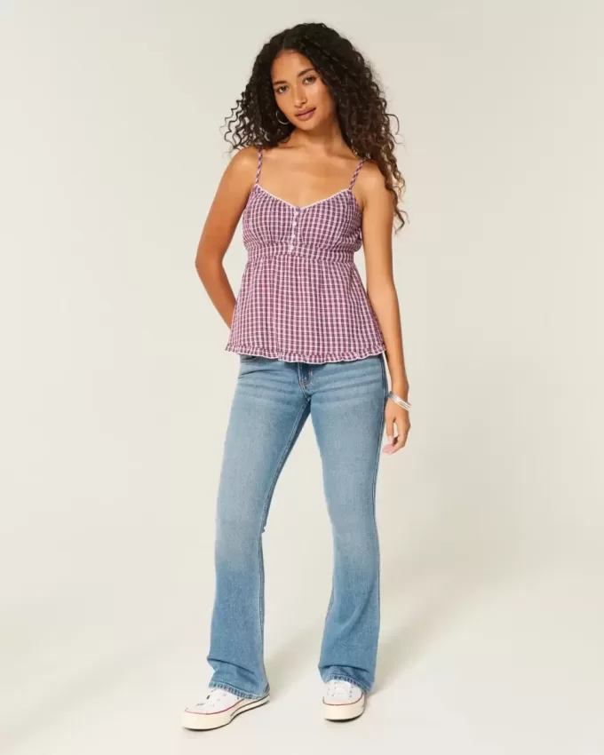 Top Babydoll cu nasturi Top Babydoll cu nasturi