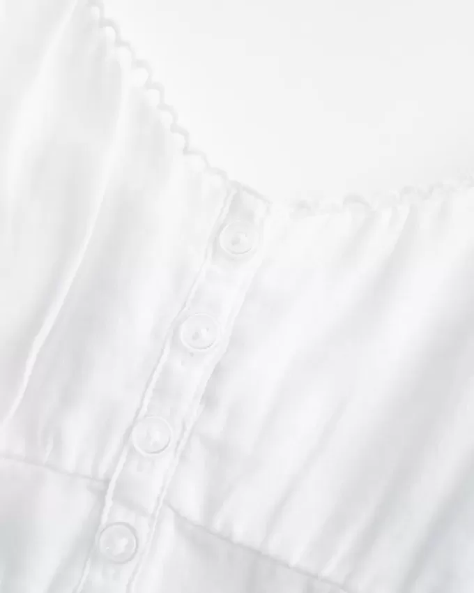 Top Babydoll cu nasturi Top Babydoll cu nasturi