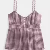 Top Babydoll cu nasturi Top Babydoll cu nasturi