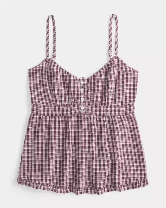 Top Babydoll cu nasturi Top Babydoll cu nasturi